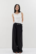 2-tuck wide pants