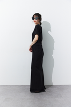 Lace hem long skirt
