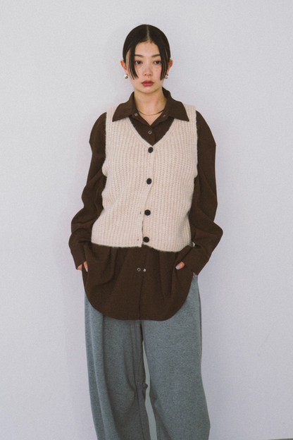 Front button knit vest