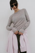 Sheer long sleeve tee