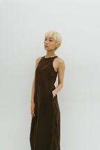 Cup in american sleeve long dress