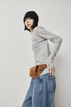 Suede pouch belt