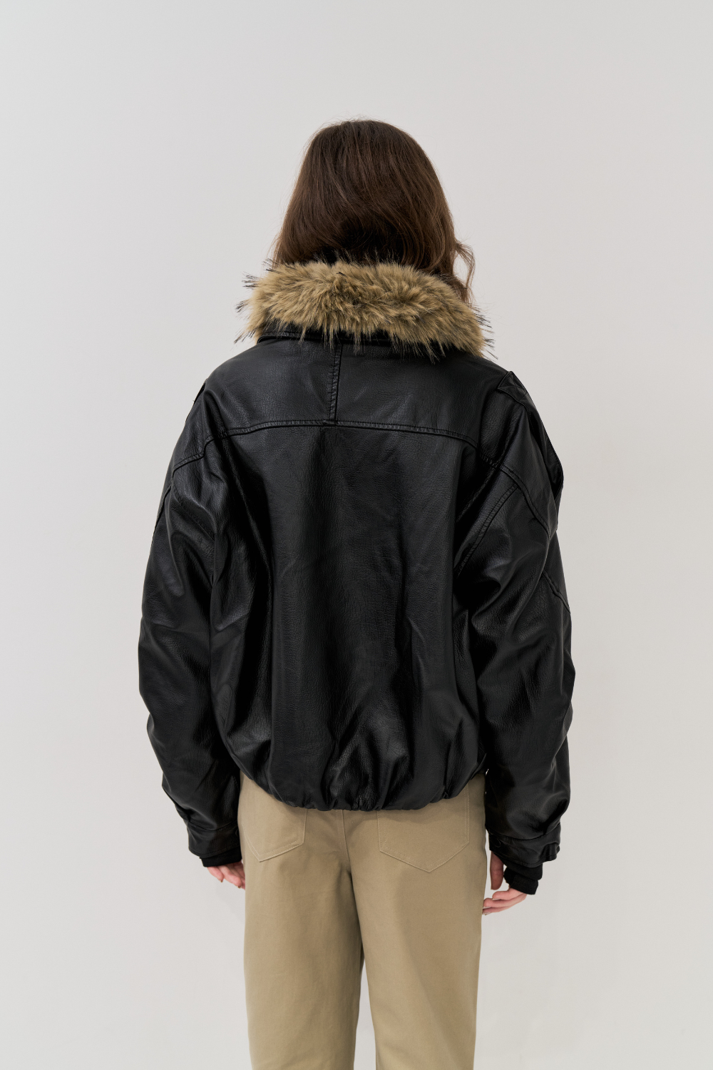 Fur collared rider jacket