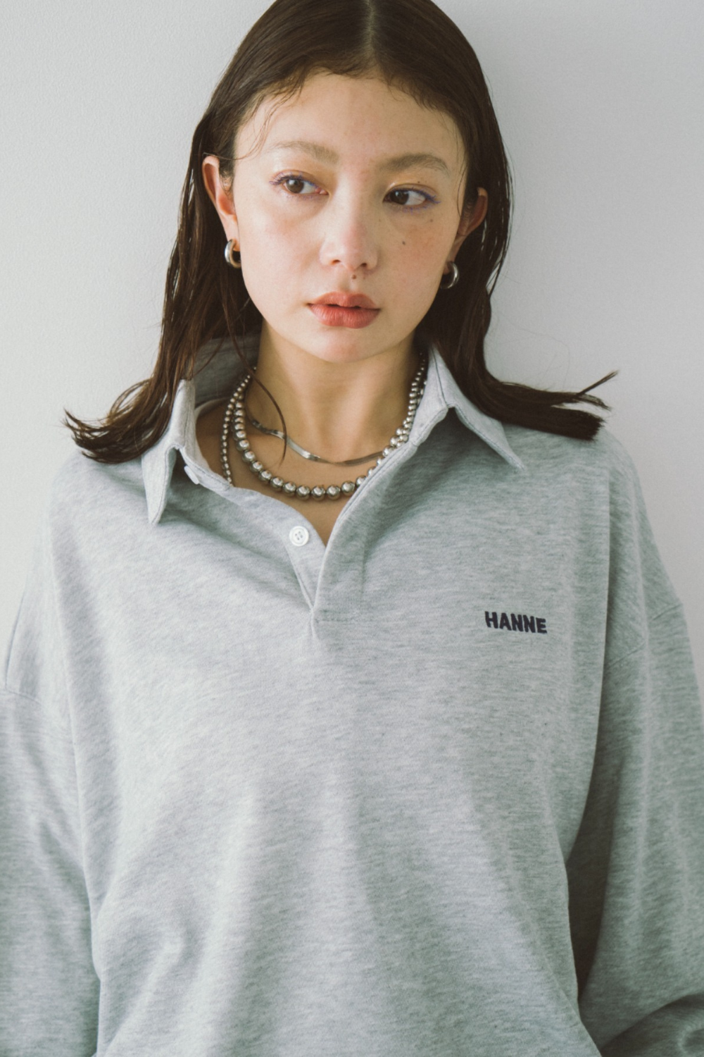 Polo collar sweat