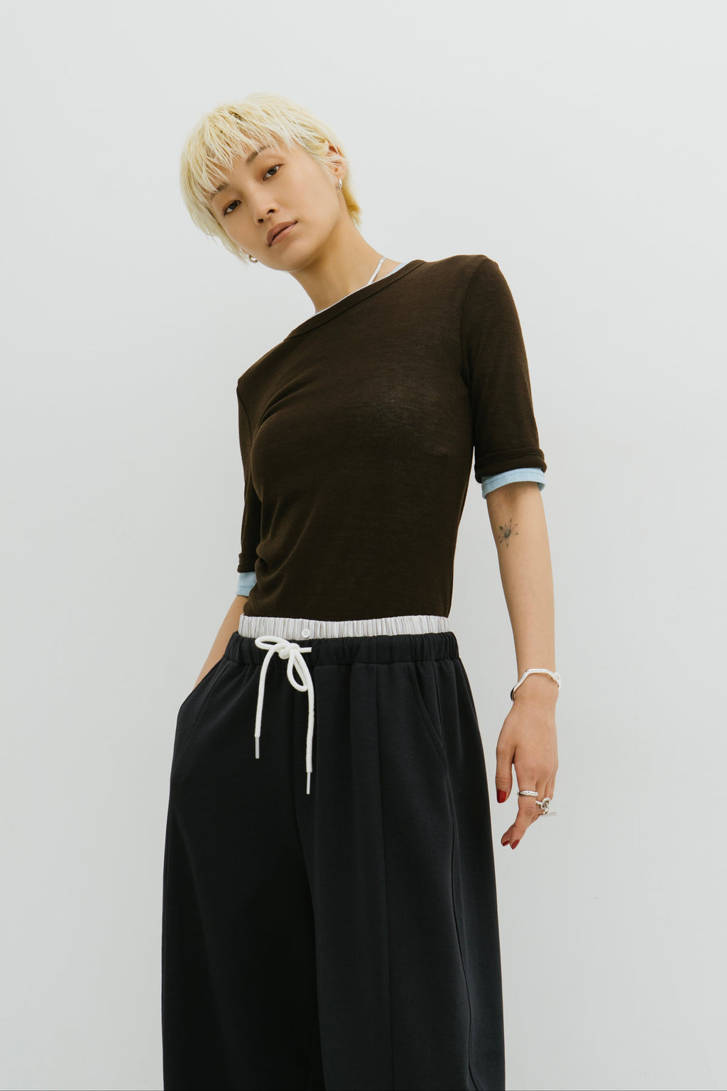 2PACK Sheer half sleeve TEE