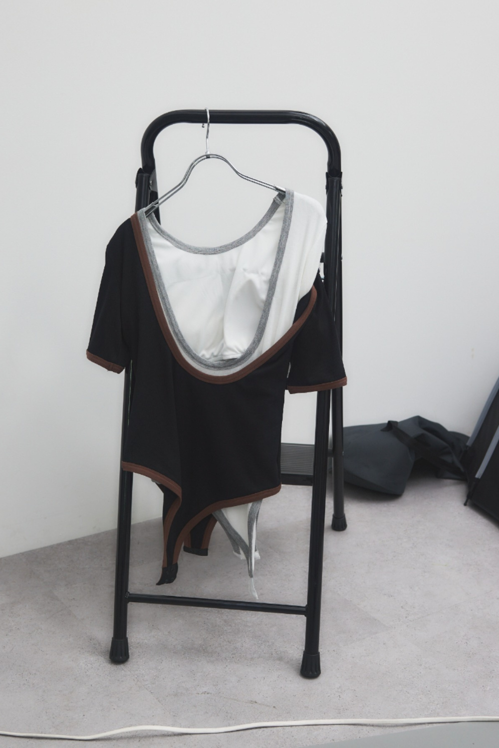 Back open ringer bodysuit tee