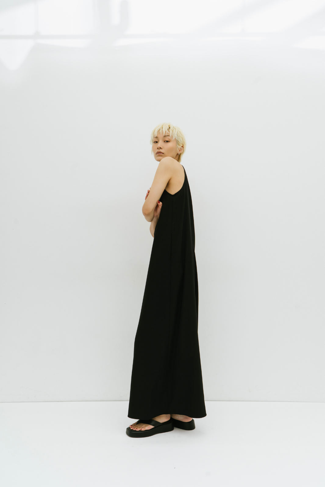 Cup in american sleeve long dress