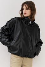 Fur collared rider jacket