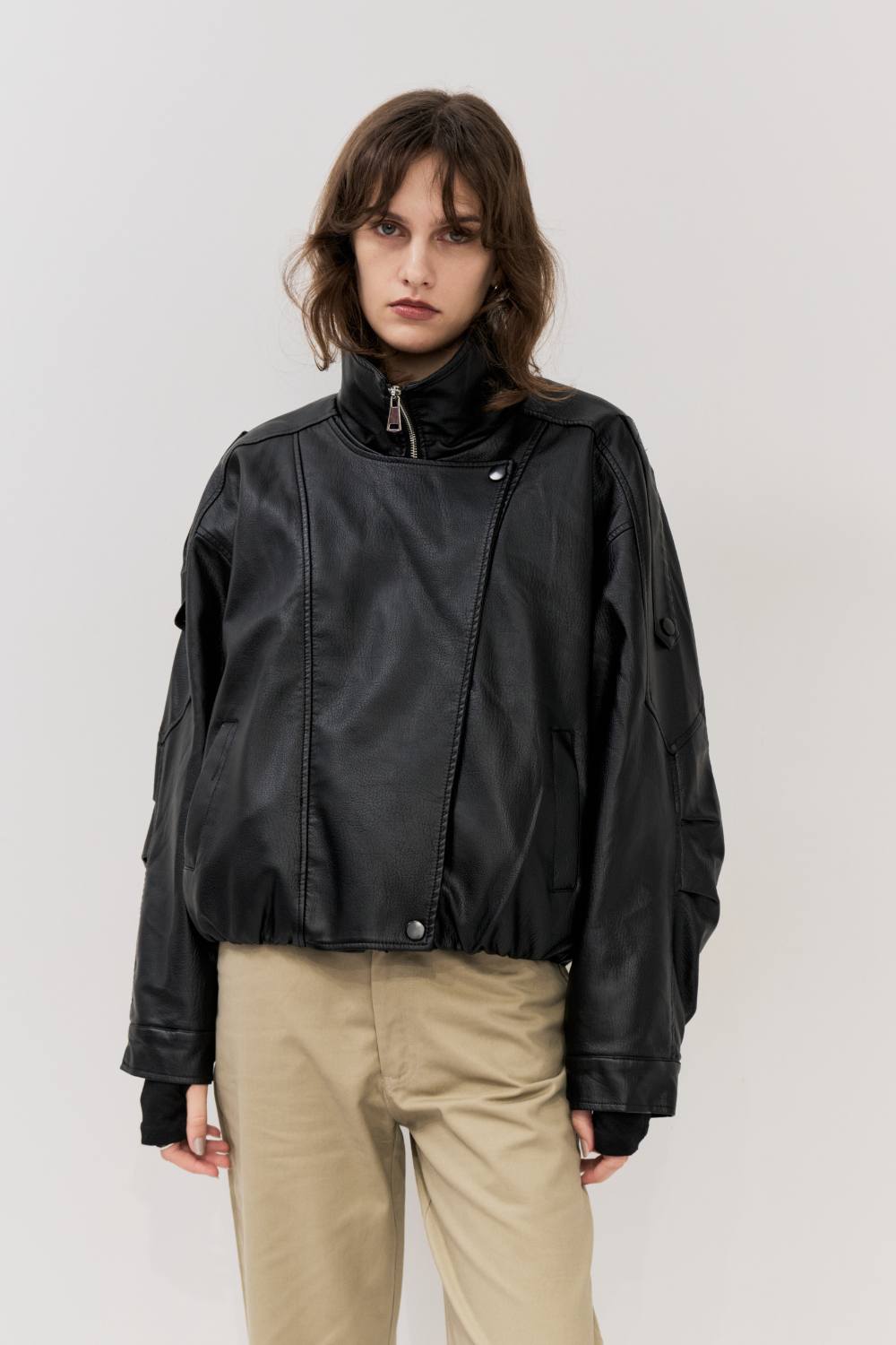 Fur collared rider jacket