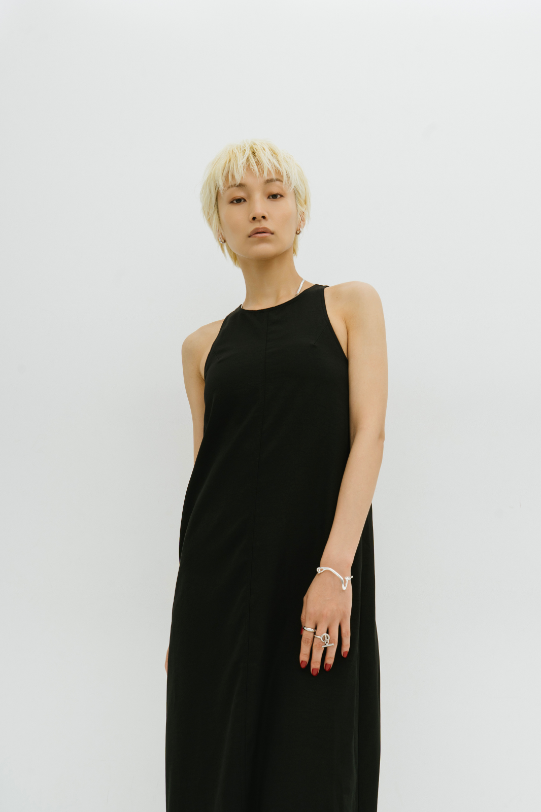 Cup in american sleeve long dress