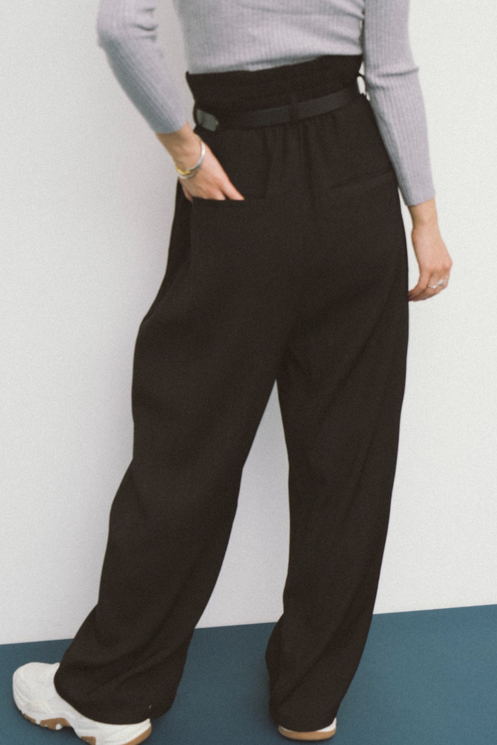 Pintuck high waist pants