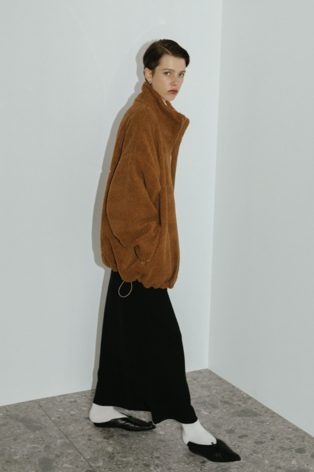 【予約】Stand collar boa blouson