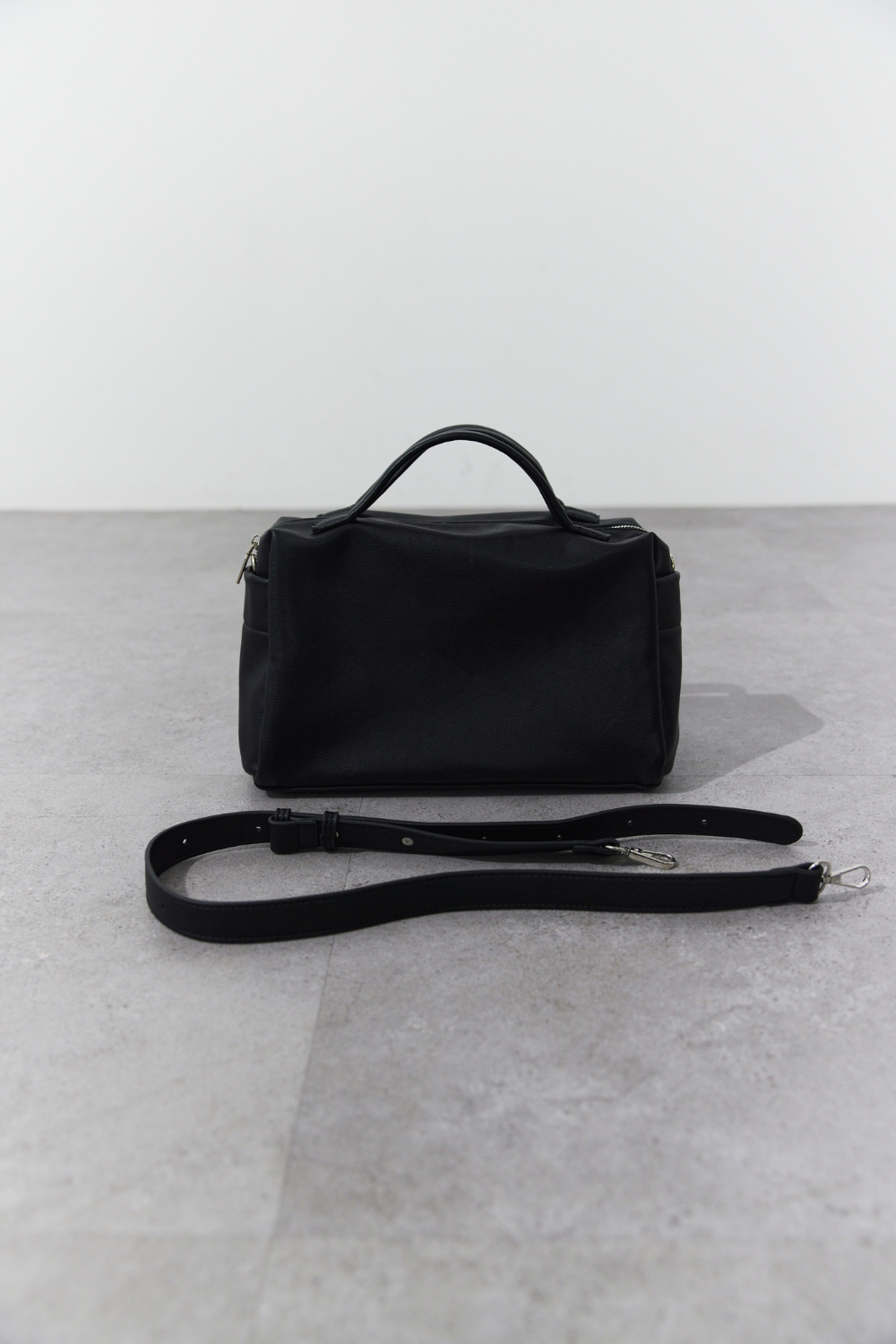 Soft leather square bag
