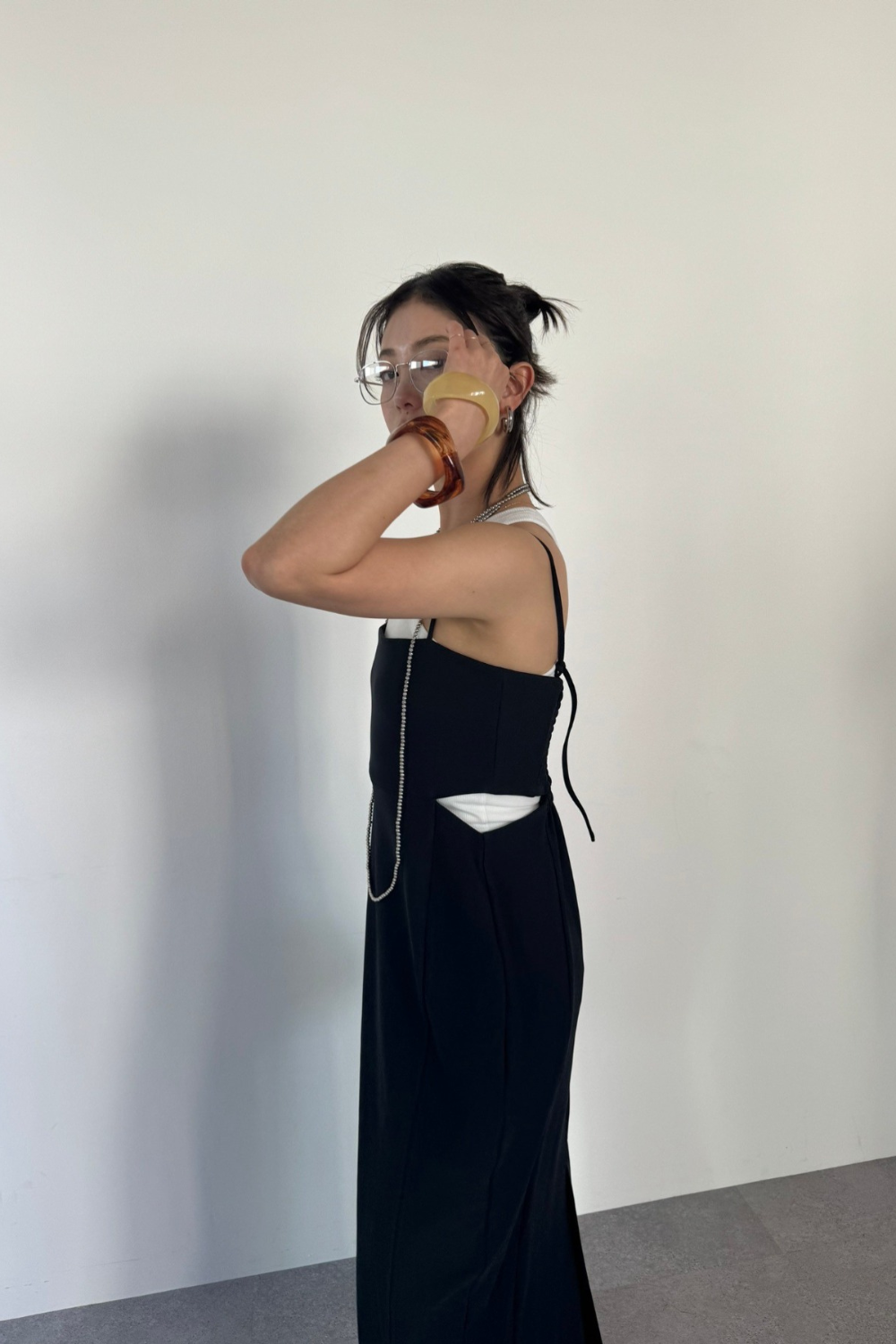 Side slit cami dress