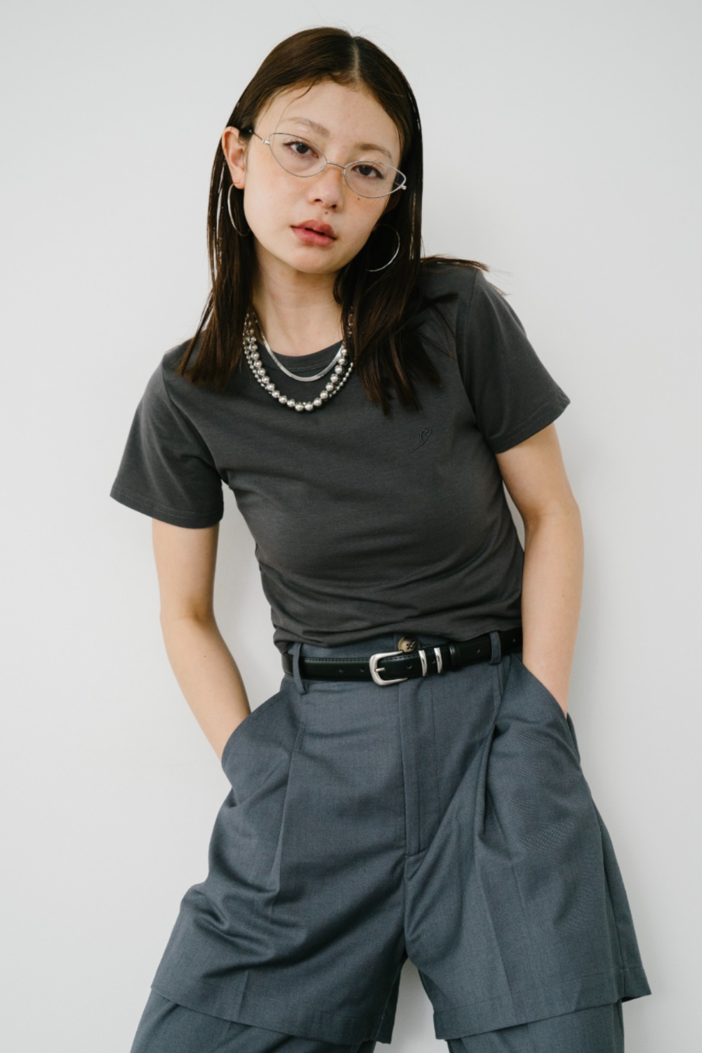 【Collaboration】Mini heart embroidery tee