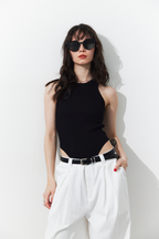 Rib-knit tank bodysuit