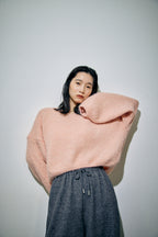 Mohair like v-neck knit