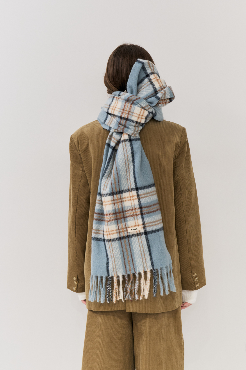 【 preorder 】 Checkered fringe stole