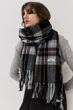 【 preorder 】 Checkered fringe stole