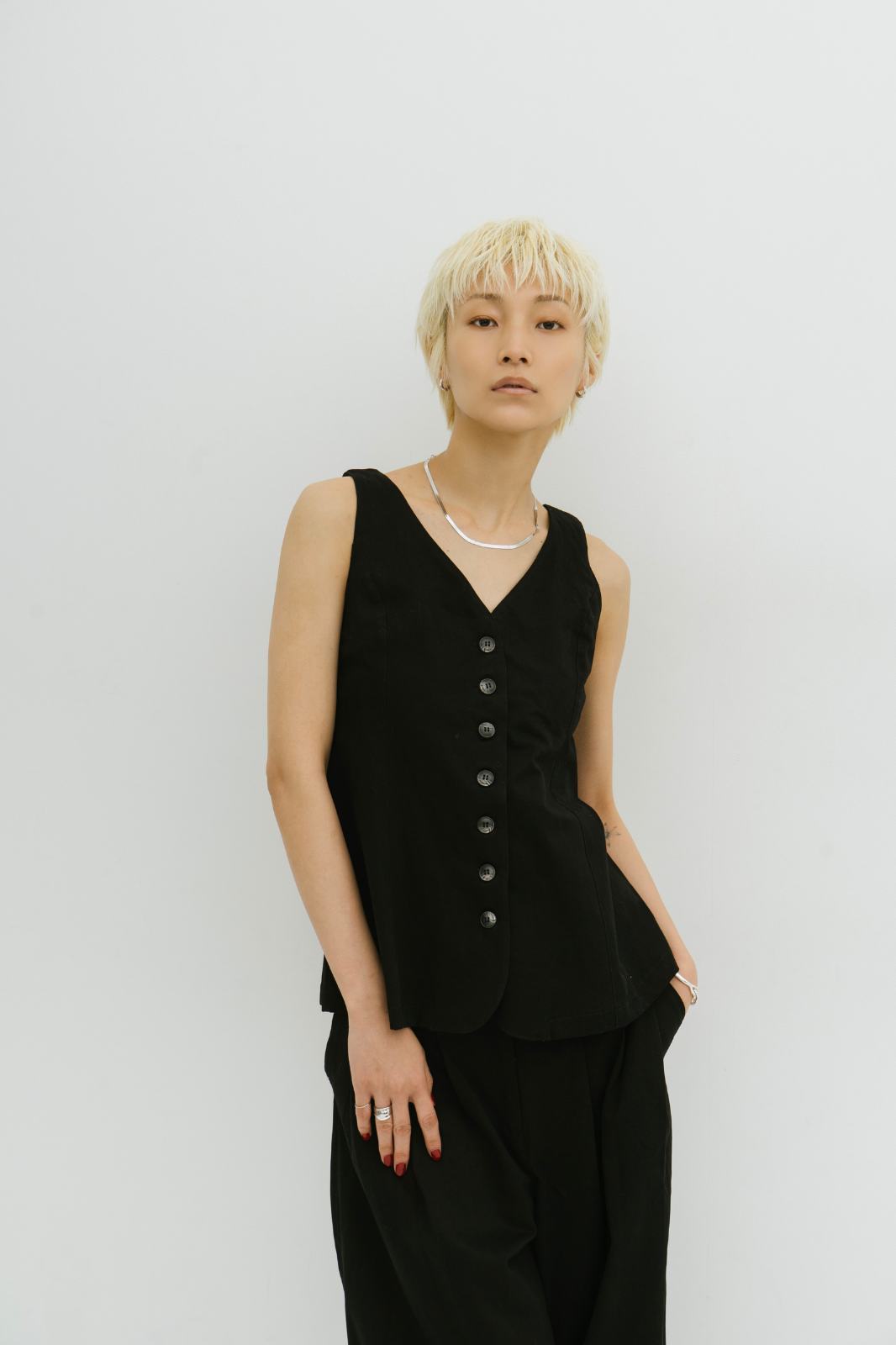 Cotton twill vest