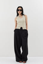 2-tuck wide pants