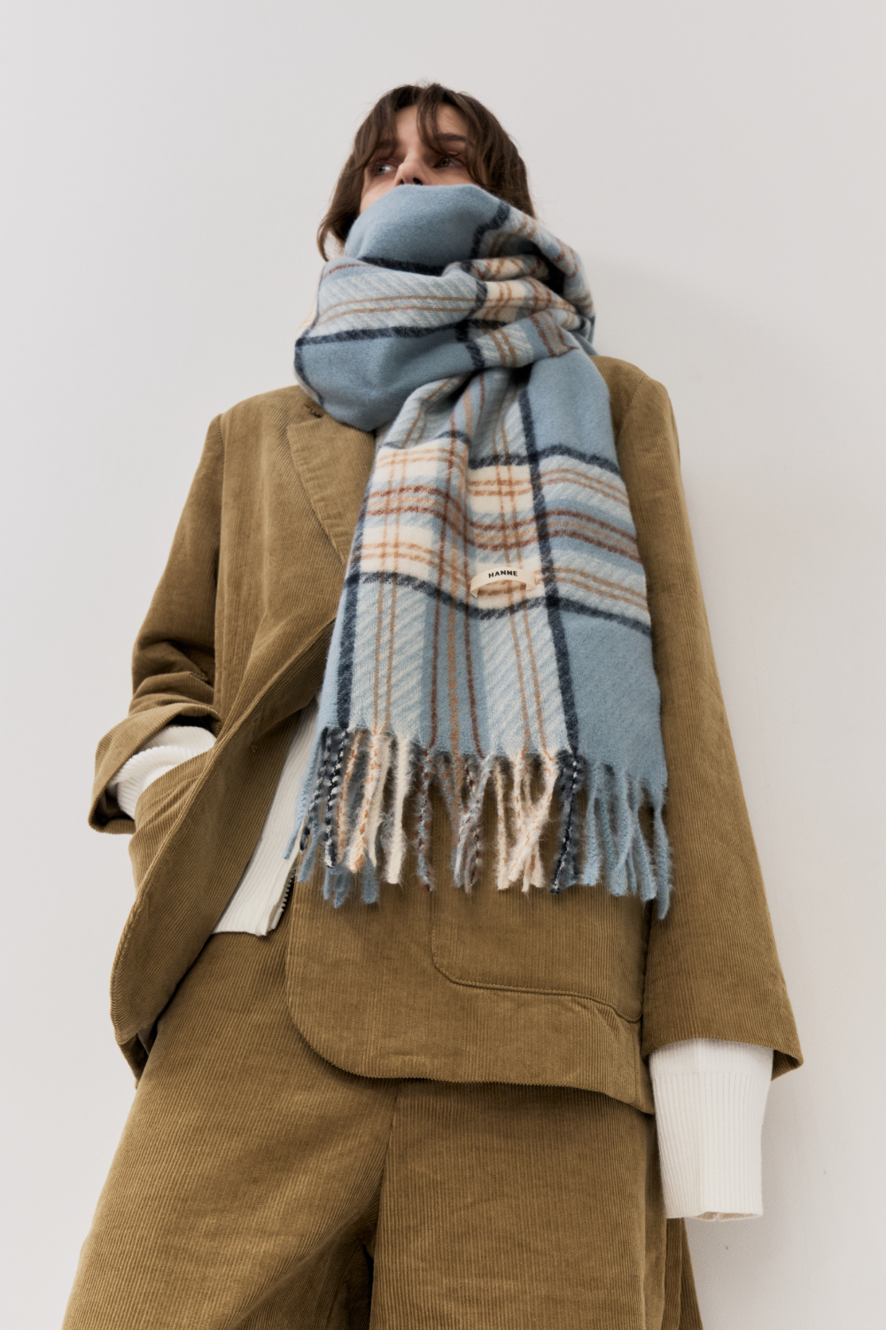 【 preorder 】 Checkered fringe stole