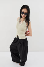 2-tuck wide pants