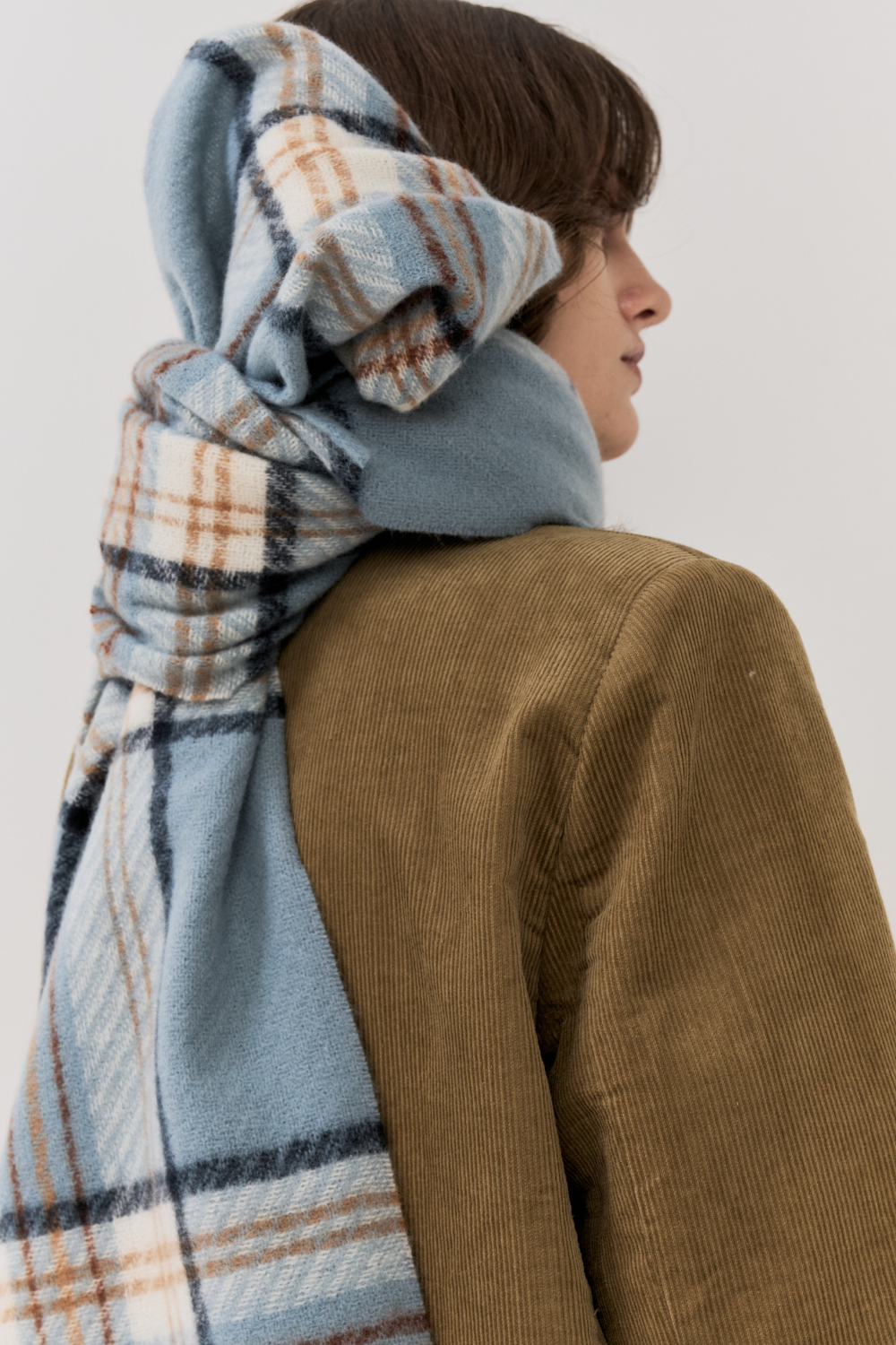 【 preorder 】 Checkered fringe stole