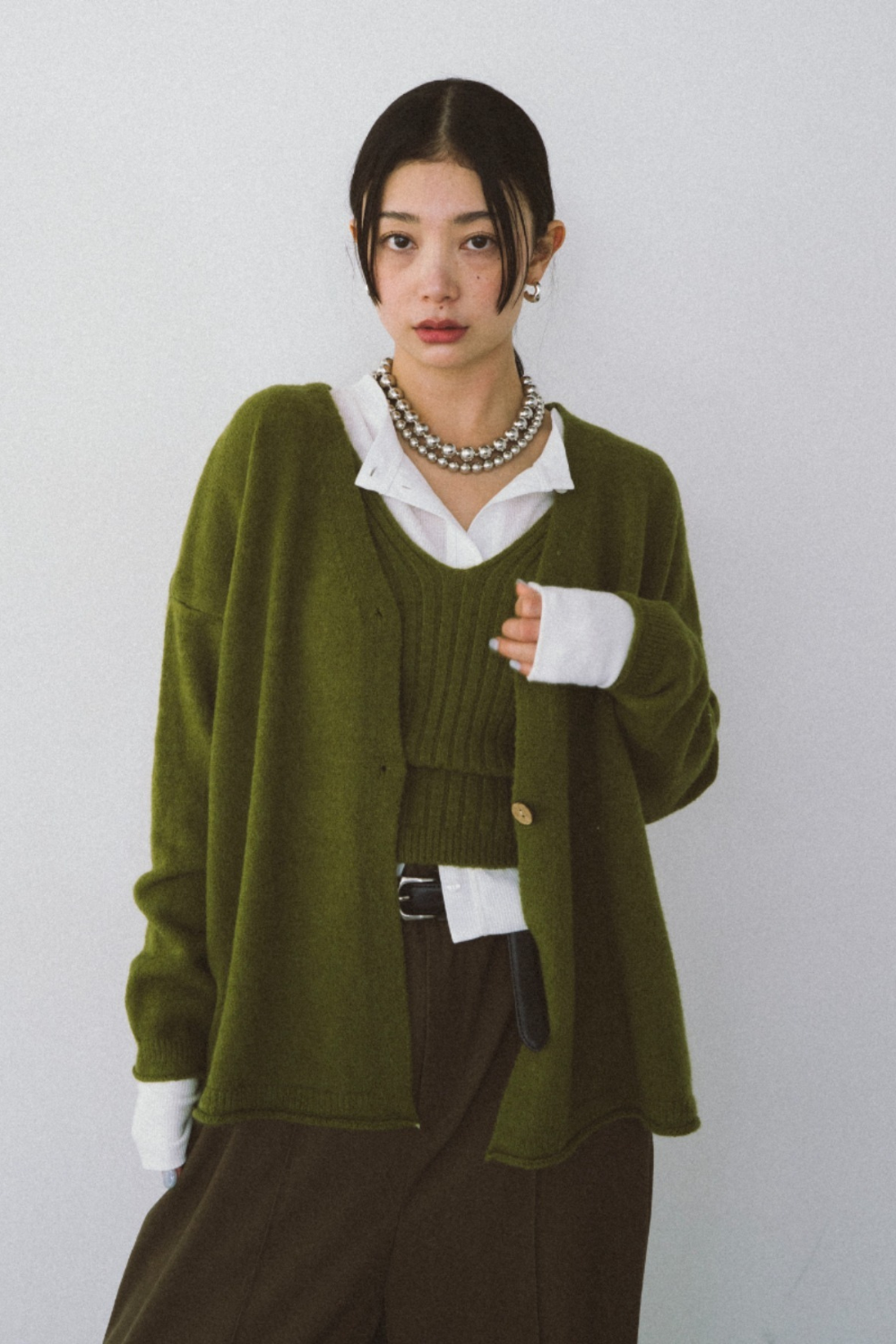 Ensemble knit cardigan