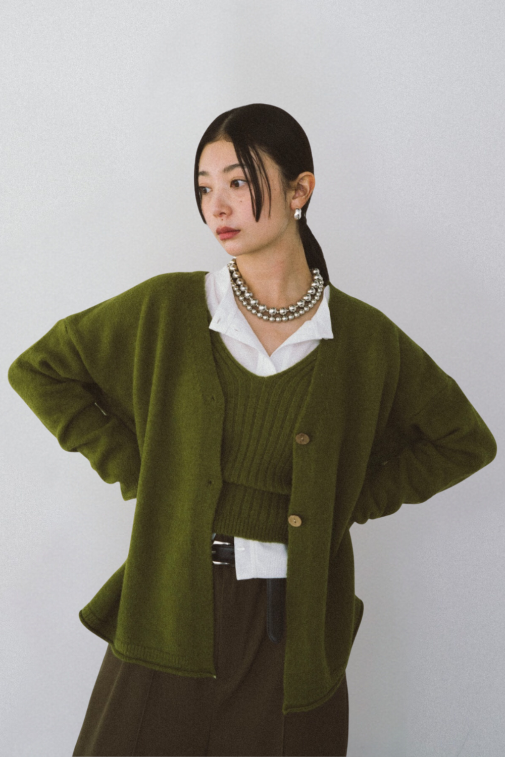 Ensemble knit cardigan