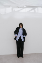 Corduroy roll up curved pants