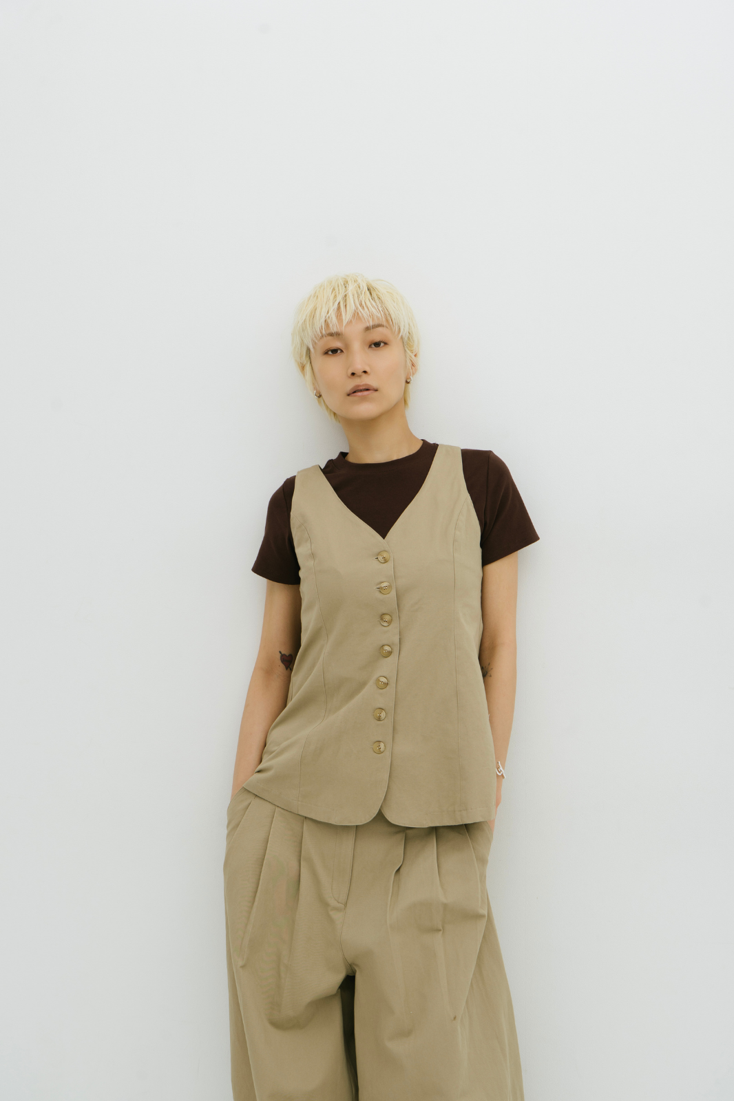 Cotton twill vest