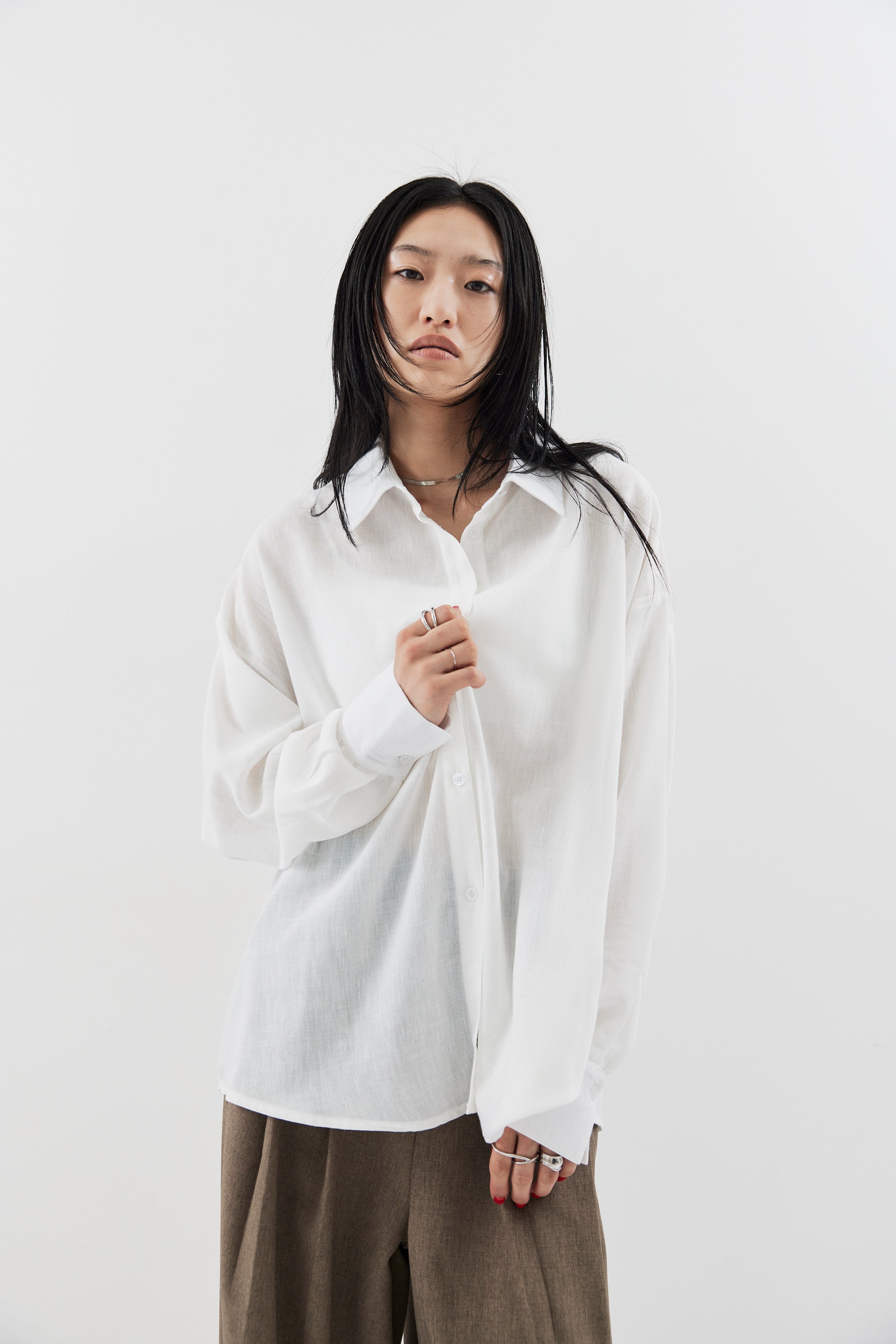 Bustier comb airy shirt