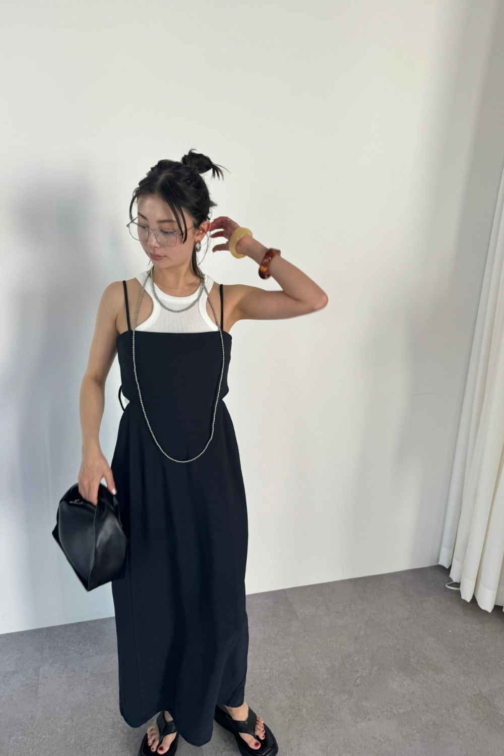 Side slit cami dress