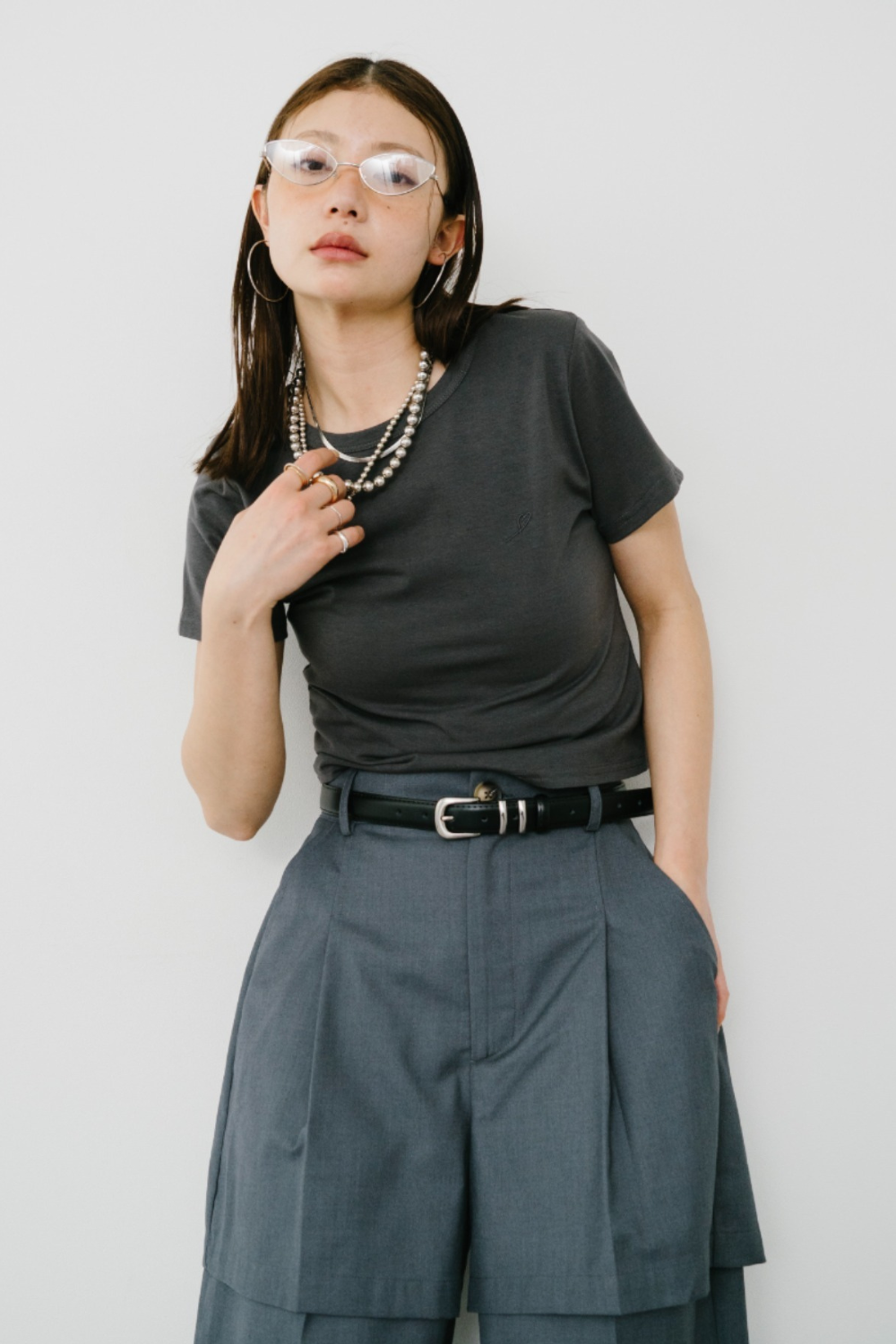 【Collaboration】Mini heart embroidery tee