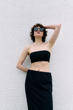 Backstrap tube top bra