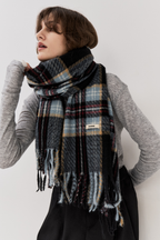 【 preorder 】 Checkered fringe stole