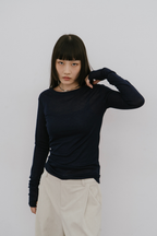 Sheer long sleeve tee