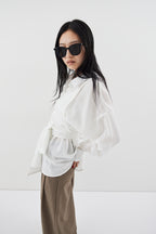 Bustier comb airy shirt