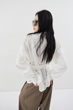 Bustier comb airy shirt