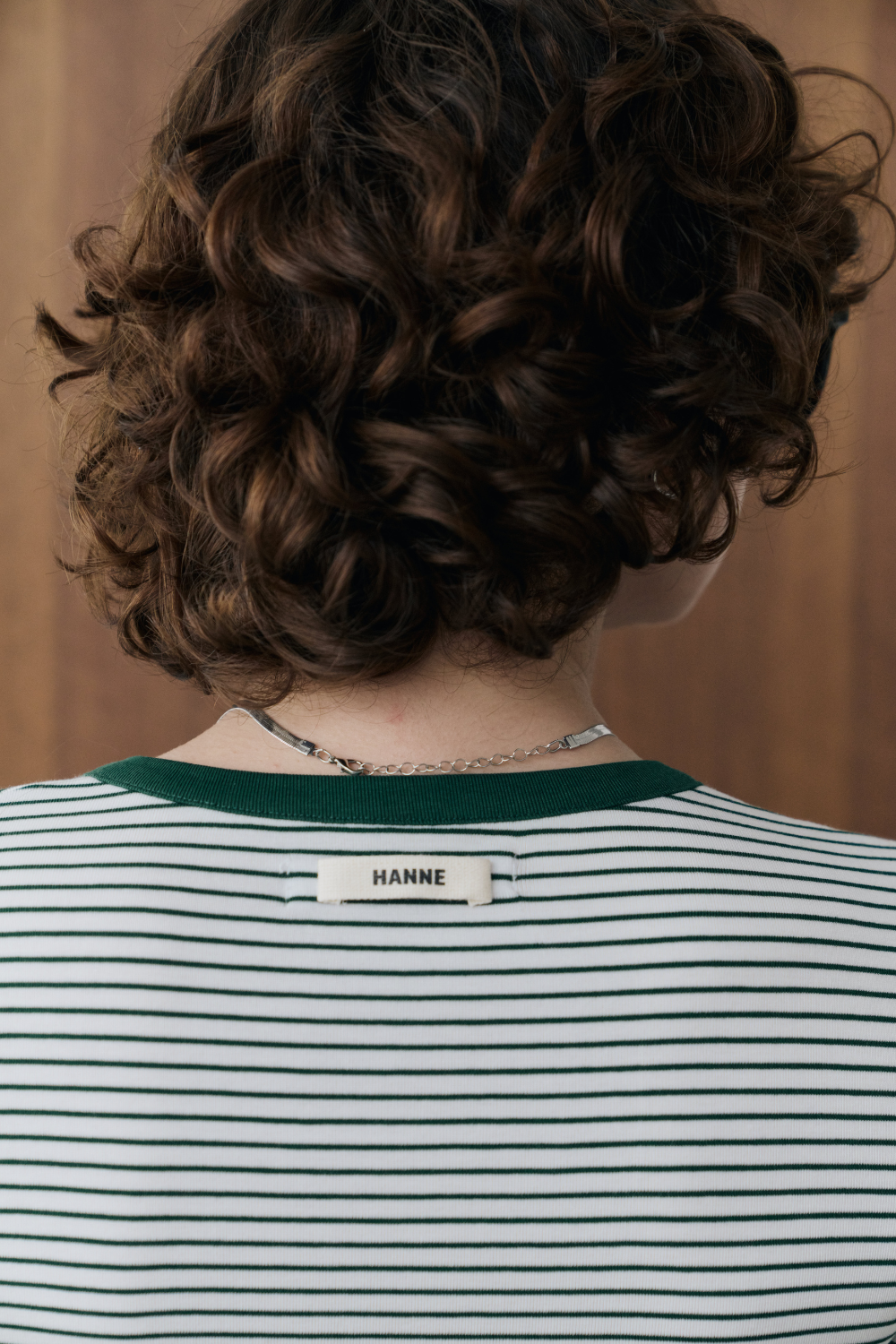 Snap button henry neck border TEE