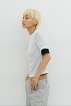 2PACK Sheer half sleeve TEE
