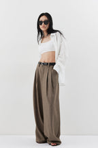 2-tuck wide pants