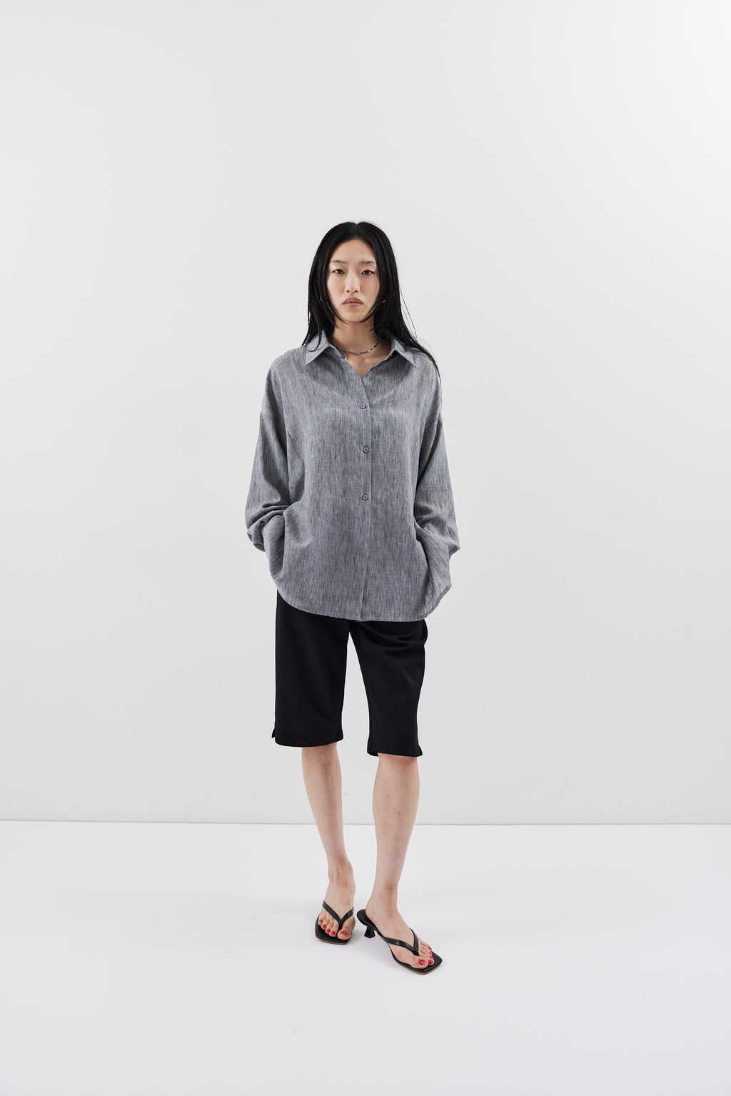 Bustier comb airy shirt