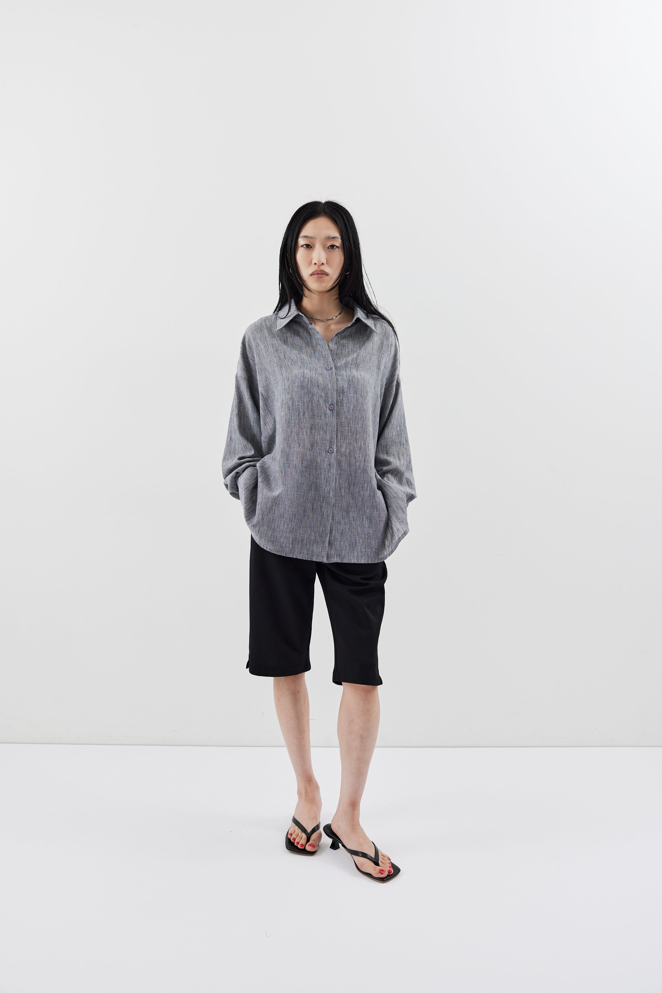 Bustier comb airy shirt