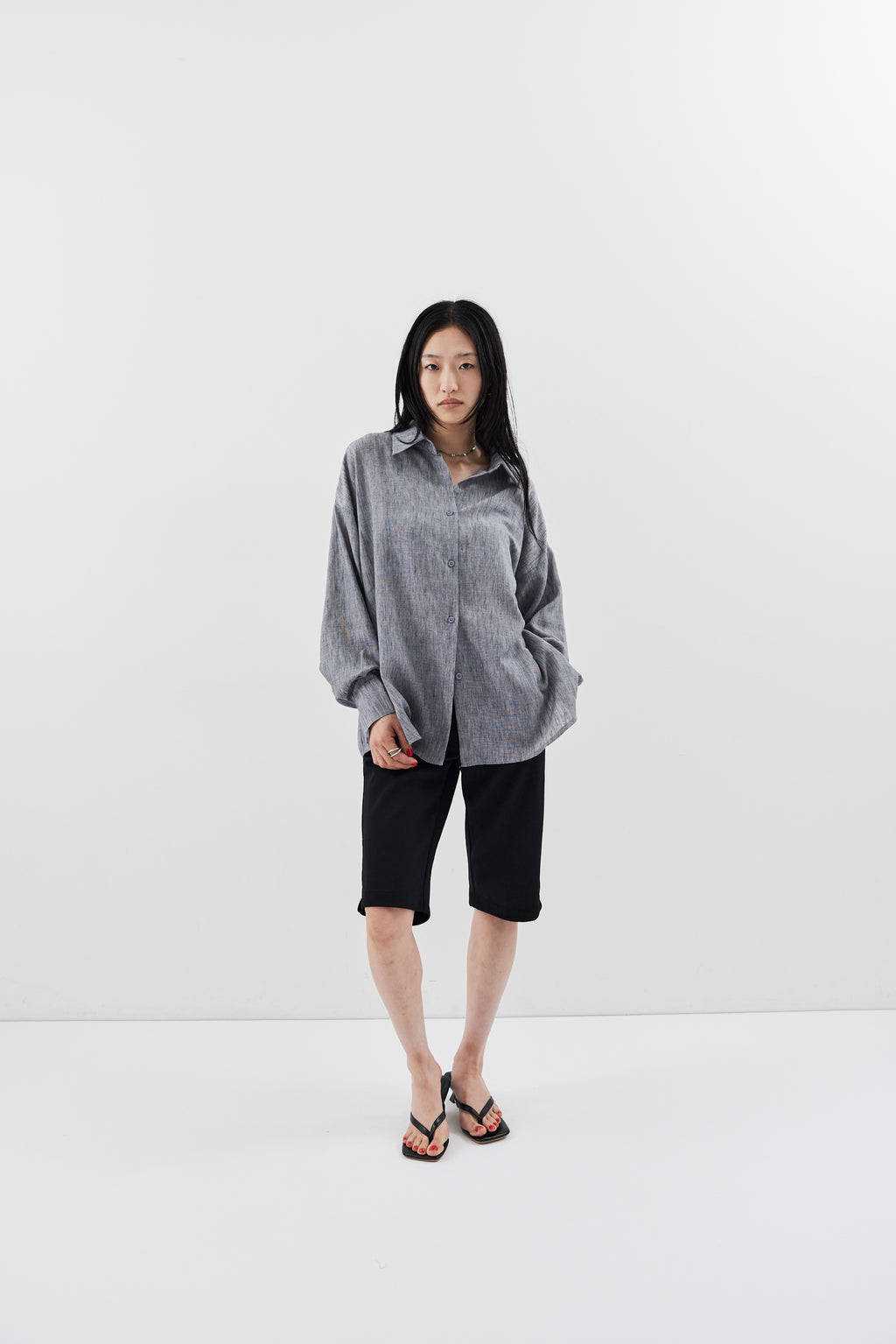 Bustier comb airy shirt