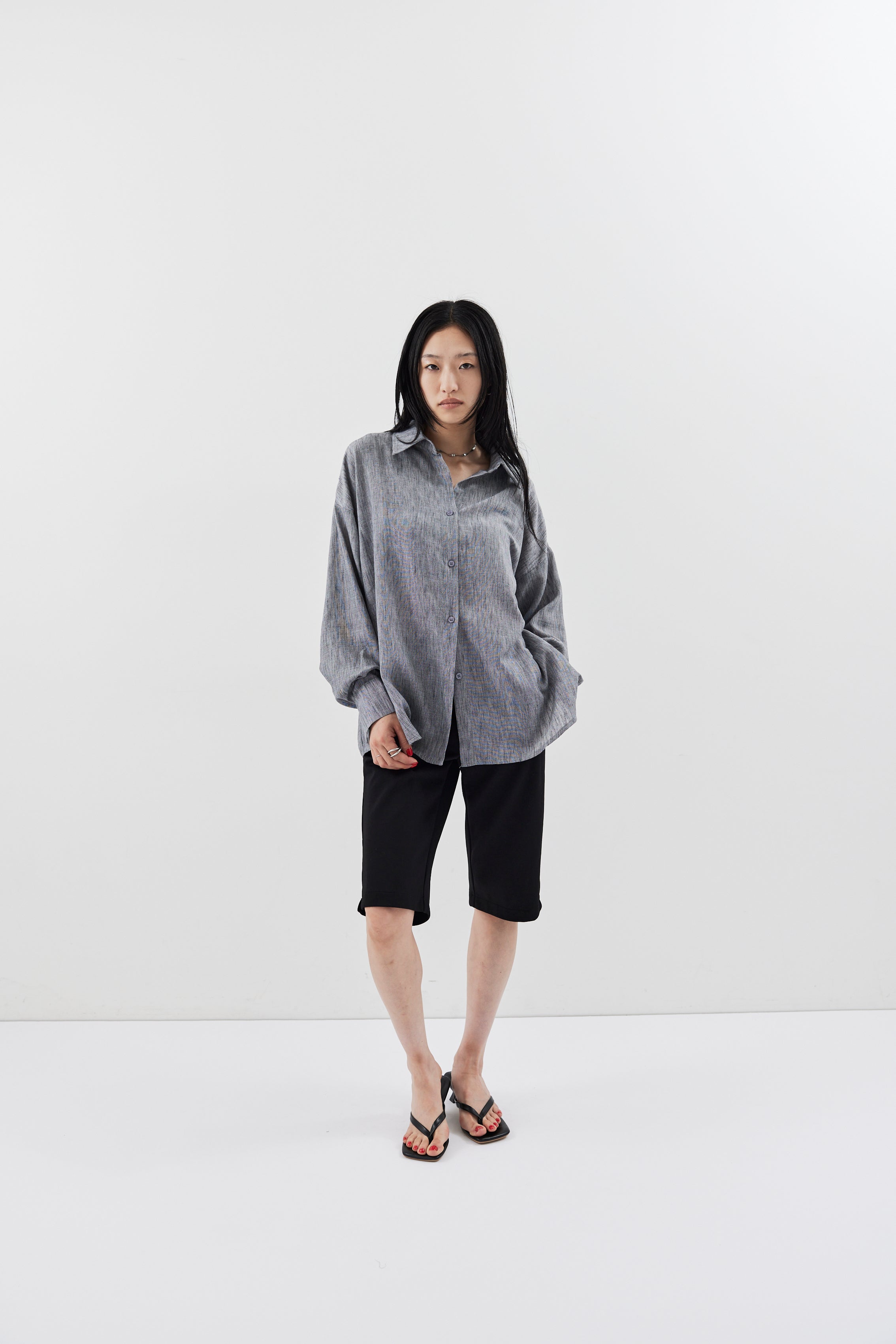 Bustier comb airy shirt