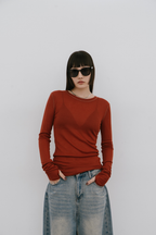 Sheer long sleeve tee