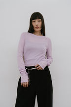 Sheer long sleeve tee