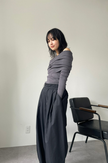 ADEAM ブラック オフショルダー ニット XS ADEAM ブラック オフショルダー ニット XS レディース